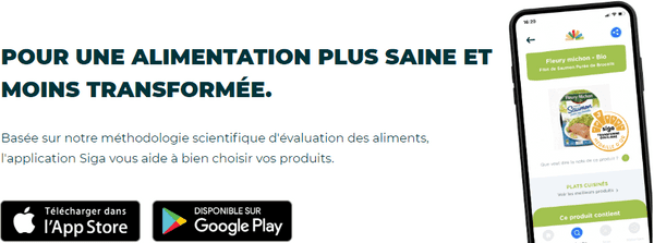 Siga, l'application d'évaluation des aliments en les scannant.